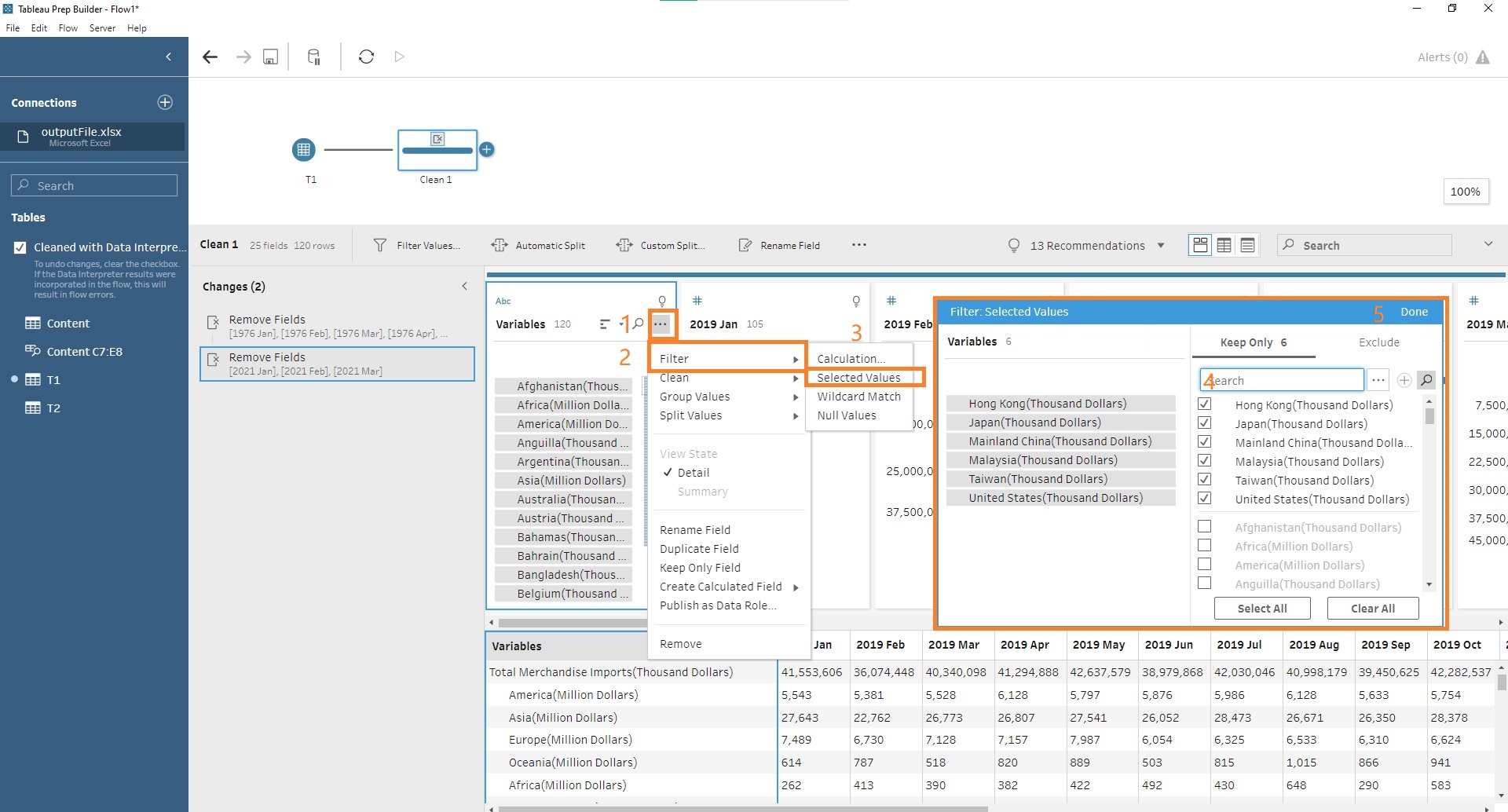 Figure 4.1.6 Filter Target Countries